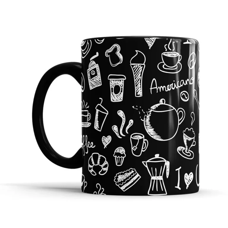 Caneca Personalizada Café porcelana com estampa