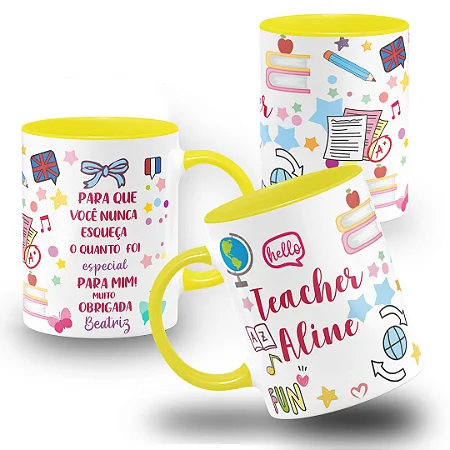 Caneca Personalizada Professora de Inglês