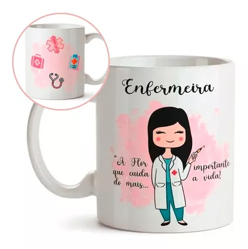 Caneca Personalizada com tema enfermagem para brindes