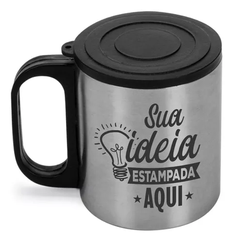 Caneca de Inox Personalizada com nome ou logo