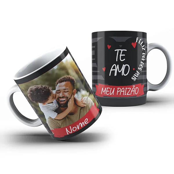 Caneca dia dos pais Personalizada com foto e nome.