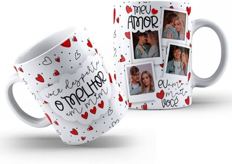 Caneca personaliza dia dos namorado com frase e fotos