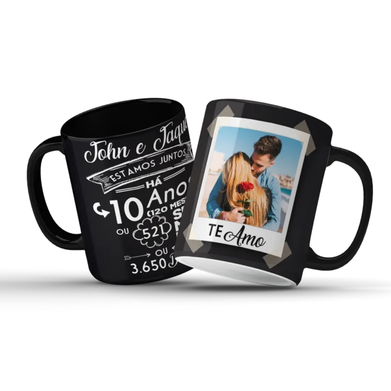 Caneca personalizada dia dos namorados com foto e nome