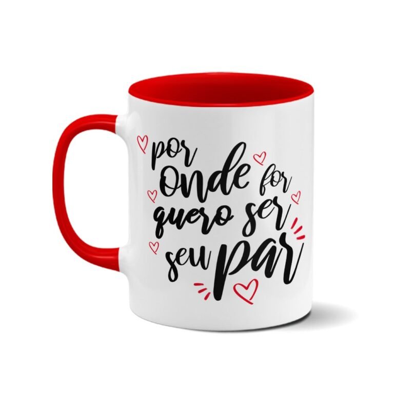 Caneca personalizada dia dos namorados com frase