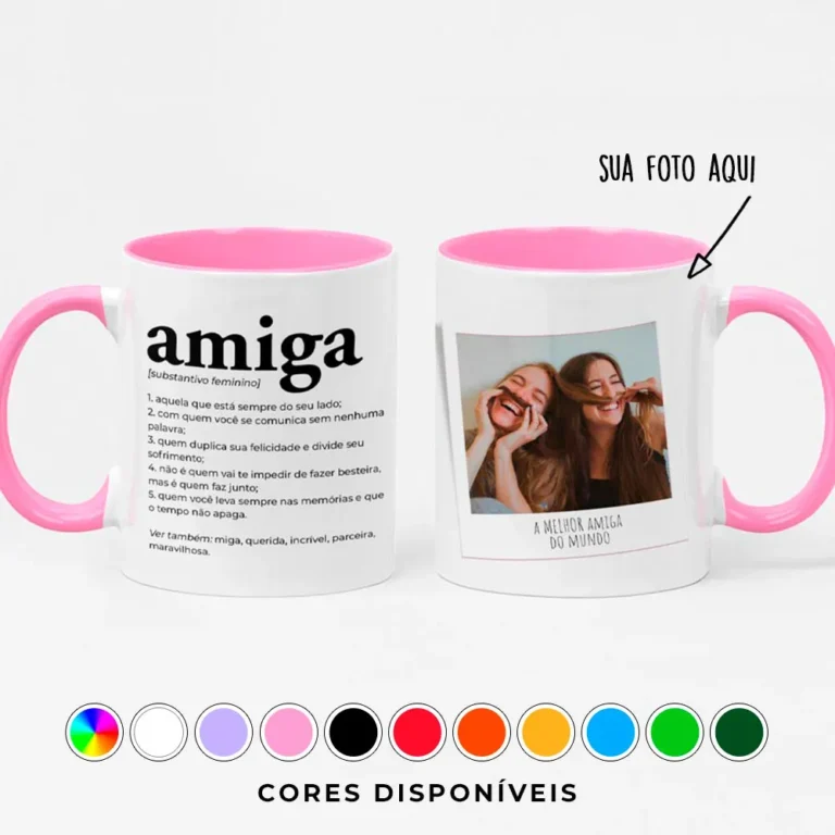 caneca personalizada para amiga com foto