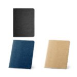 93461-BULFINCH. Caderno B7 em cartão kraft reciclado com folhas lisas