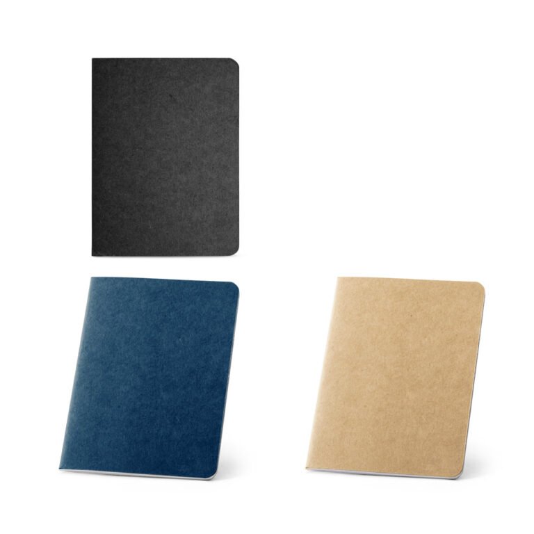 93461-BULFINCH. Caderno B7 em cartão kraft reciclado com folhas lisas
