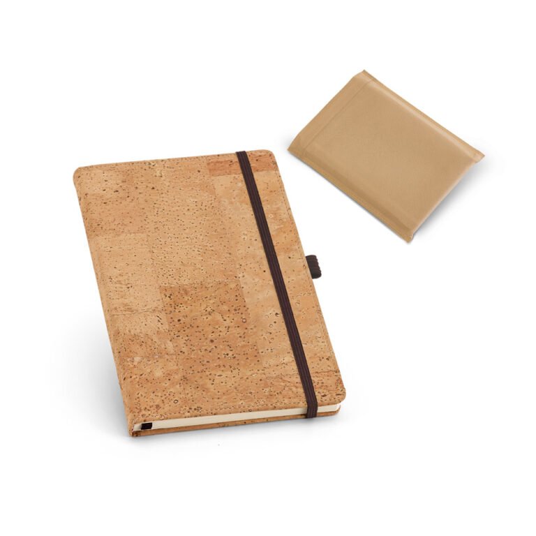 93730-PORTEL A5. Caderno A5 em cortiça com folhas lisas