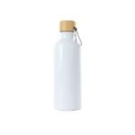 06018-GARRAFA ALUMÍNIO 500ML TAMPA BAMBU