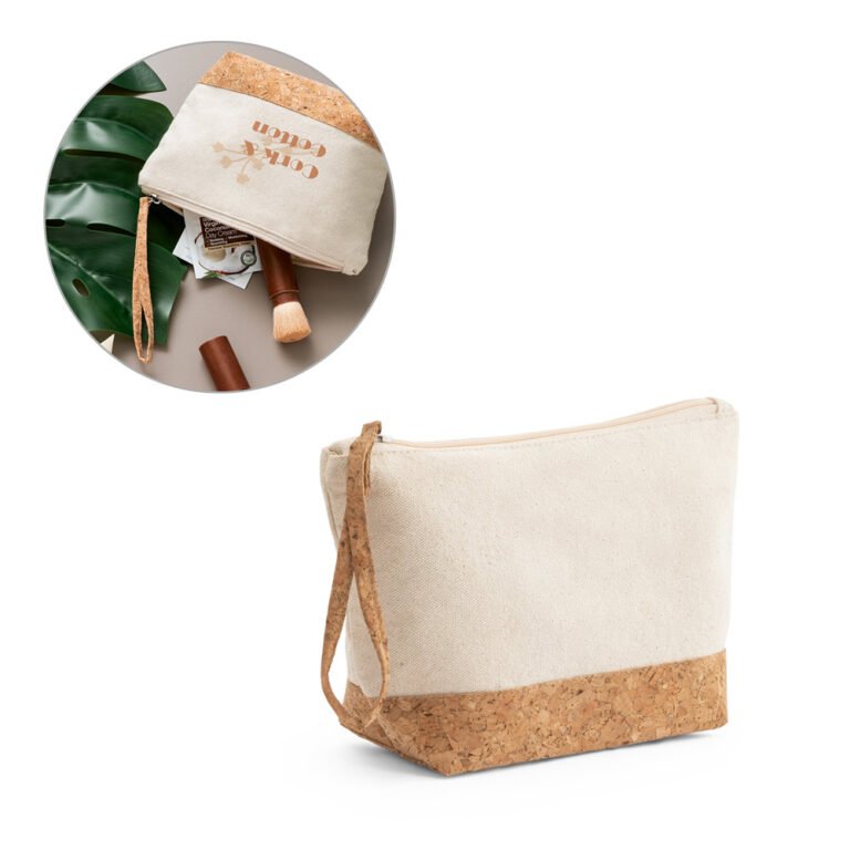 92735-BLANCHETT. Bolsa de cosméticos em 100% de algodão e cortiça (280 g/m²)