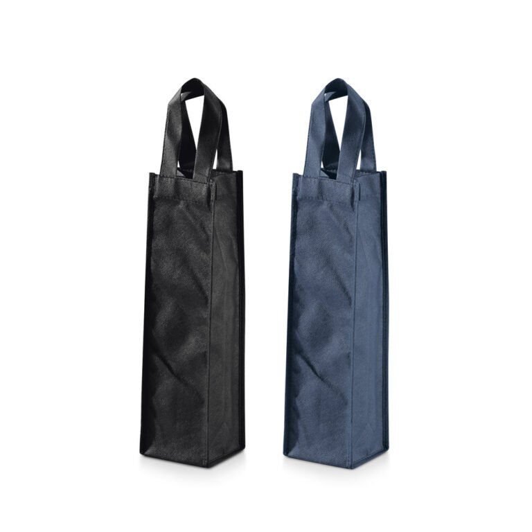 92844-BAIRD. Sacola para 1 garrafa em non-woven (80 g/m²)