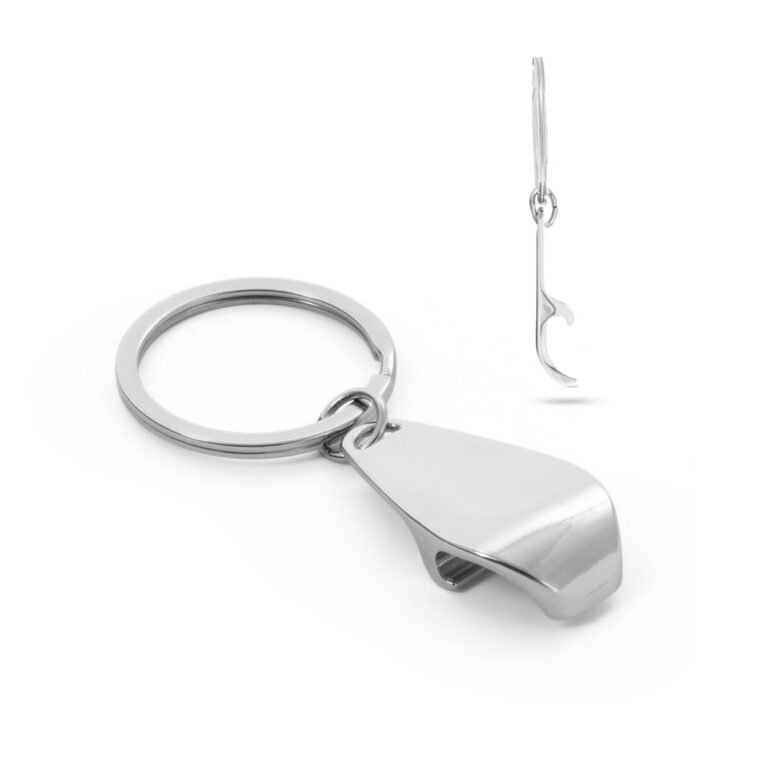 93394-HELLI. Chaveiro em metal com abridor de garrafas