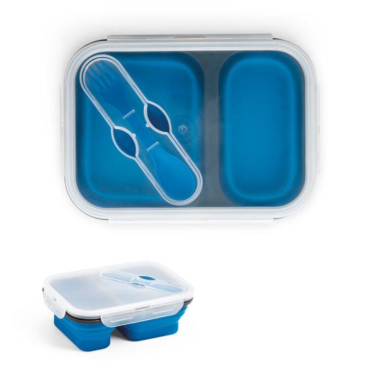 93848-DILL. Marmita hermética retrátil em silicone e PP (480 e 760 mL)