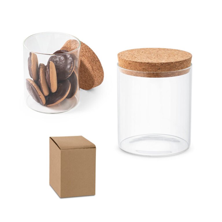 94079-SPICE 700. Frasco em vidro borosilicato com tampa de cortiça 700 mL