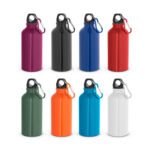 94297-LANDSCAPE SHINY. Garrafa esportiva em alumínio e acabamento brilhante com mosquetão 400 mL