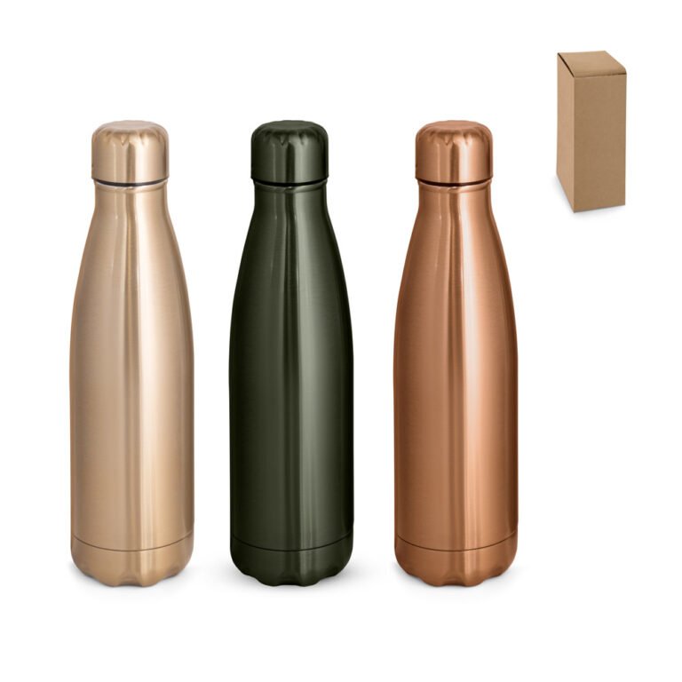 94335-SHOW METALLIC. Garrafa em aço inox com acabamento mate metálico 510 mL