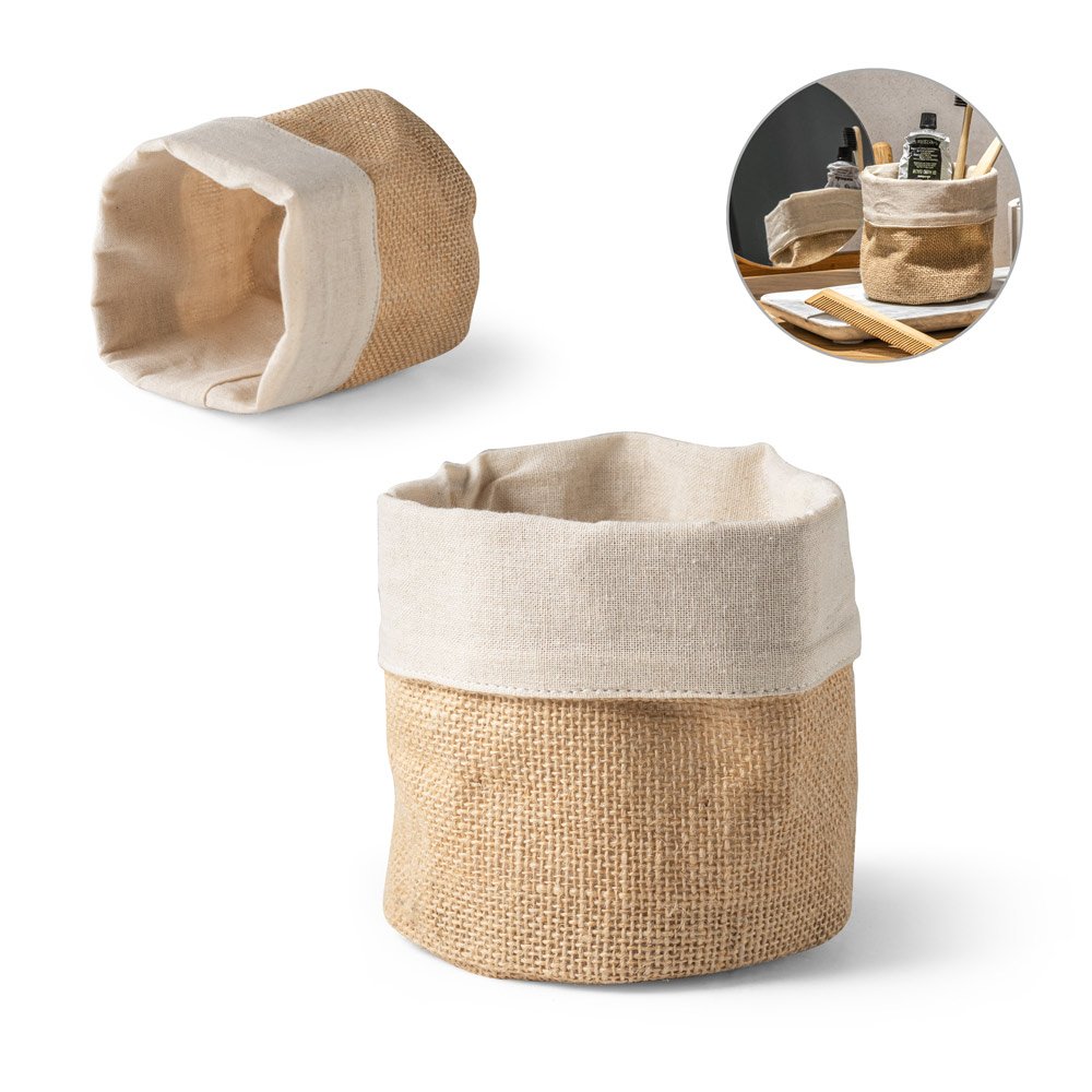 94574-DUCASSE. Sacola em juta e algodão (260g/m²)