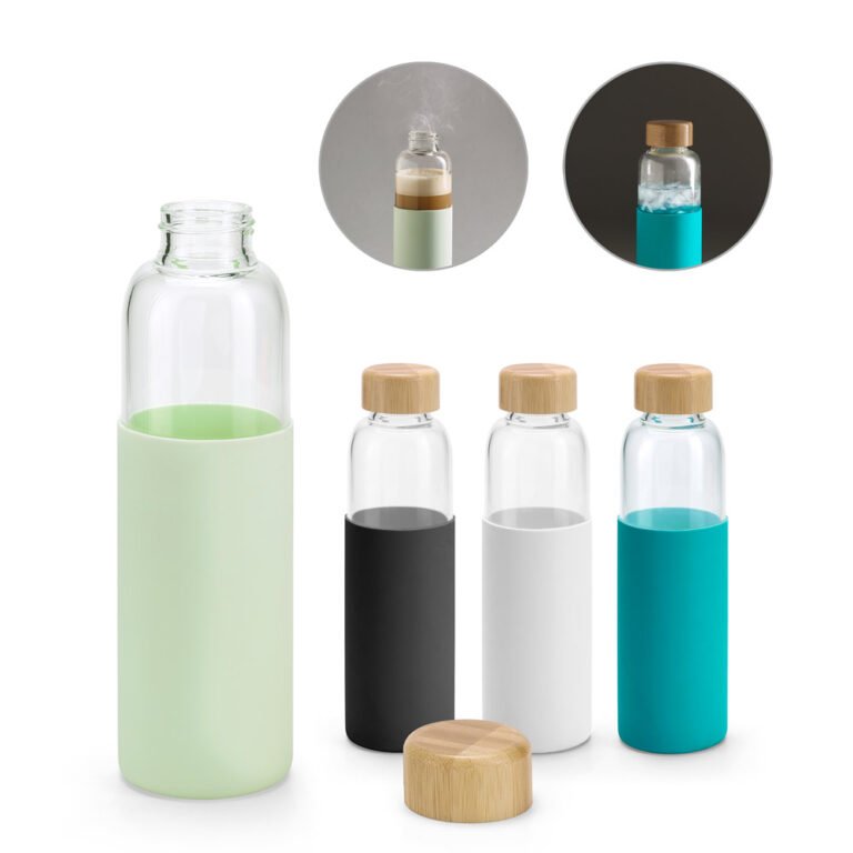 94699-DAKAR. Squeeze em vidro borossilicato e bambu 600 mL