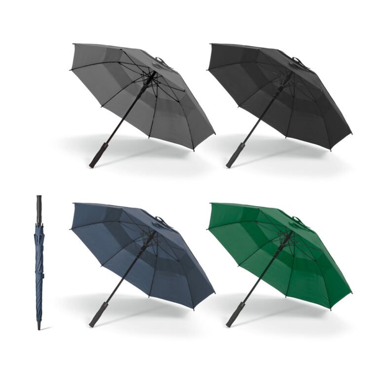 99099-RUBY. Guarda-chuva em 100% poliéster reciclado 190T (100% rPET) com abertura automática