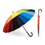 99140-DUHA. Guarda-chuva arco-íris em 190T pongee