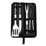 07444-KIT CHURRASCO 4 PEÇAS INOX C/ ESTOJO
