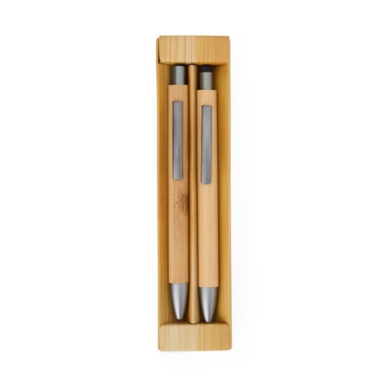 08251-KIT ECOLÓGICO CANETA E LAPISEIRA BAMBU