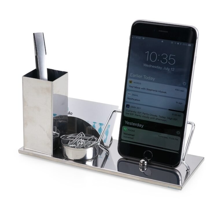 13963-KIT ESCRITÓRIO EM INOX 4 EM 1