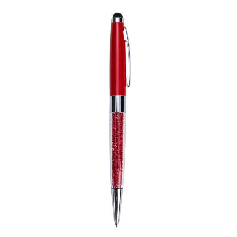 13991-CANETA METAL C/ CRISTAIS TOUCH