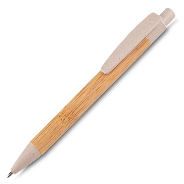 14662-CANETA BAMBU C/ ESTOJO PAPEL