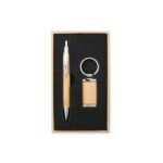 18835-KIT CANETA E CHAVEIRO BAMBU