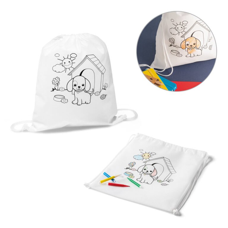 52619-BALOO. Sacola tipo mochila para colorir em non-woven (80 g/m²)