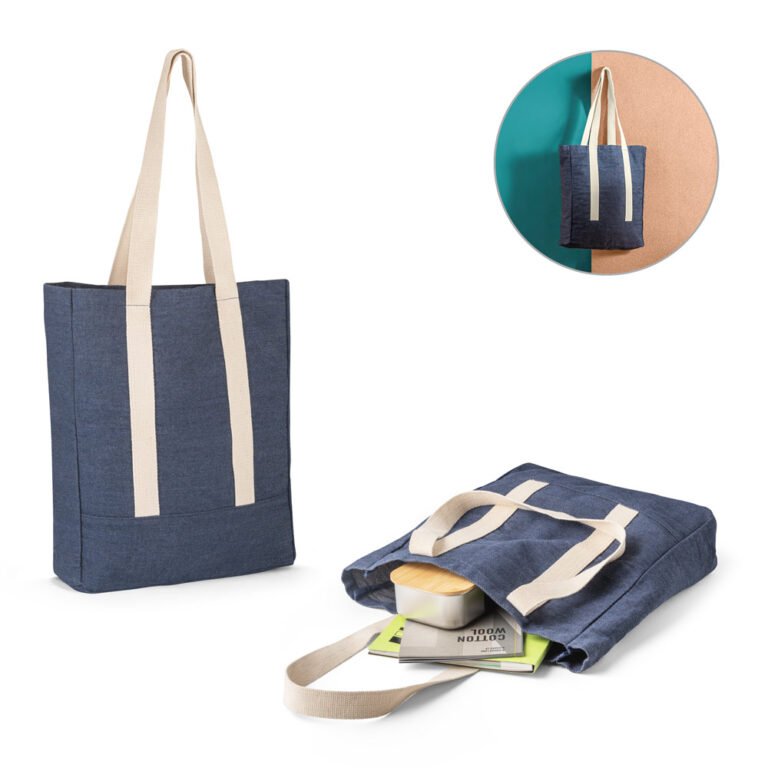 92093-DENIM CASUAL. Sacola casual em denim reciclado (300 g/m²)