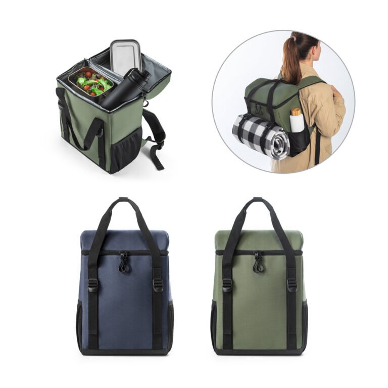 92099-ROMA L. Mochila térmica almofadada em 600D ripstop em poliéster reciclado (100% rPET) 16 L