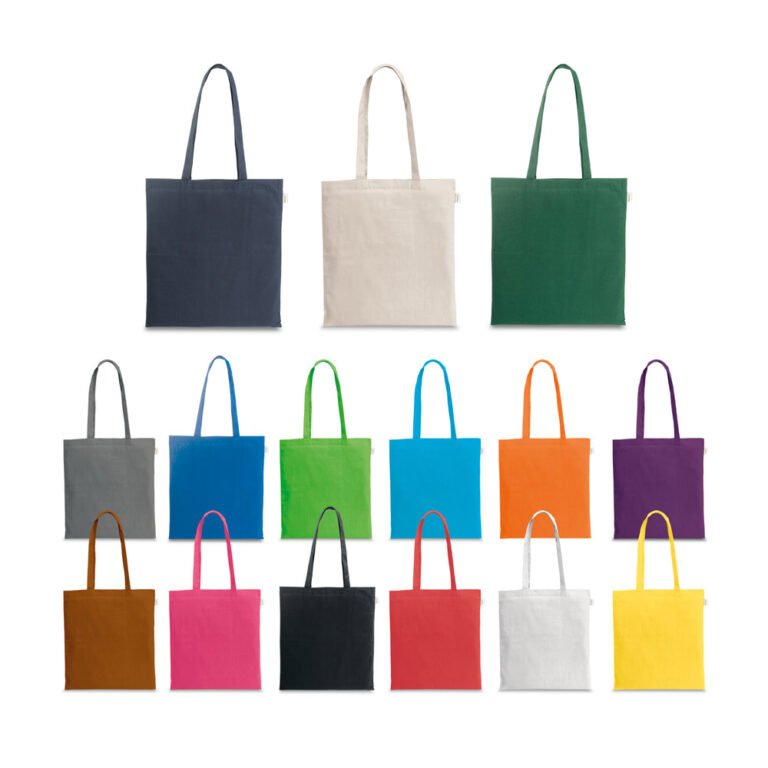 92323-MEXICO. Sacola em algodão reciclado e poliéster reciclado sem tingimento (140 g/m²)