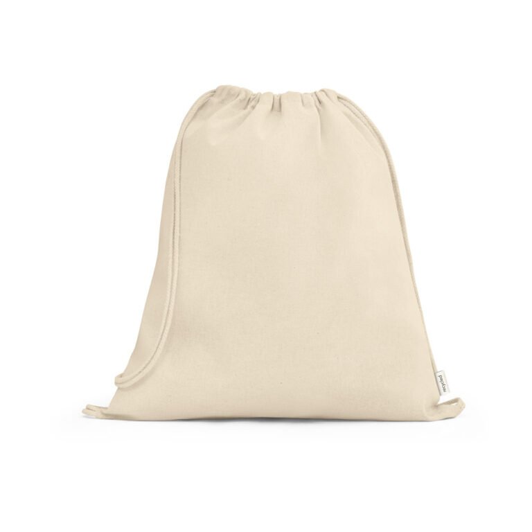 92374-MAIORCA. Sacola tipo mochila em 100% algodão reciclado (180 g/m²)