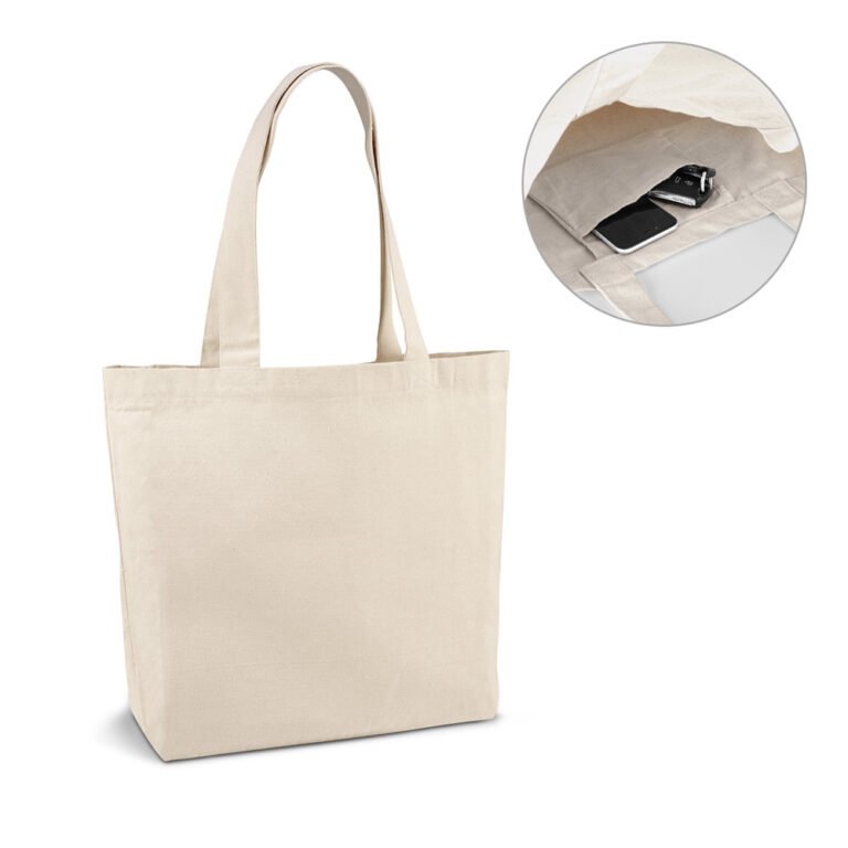 92820-BETO. Sacola 100% algodão canvas (280 g/m²)
