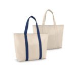 92824-VILLE. Sacola 100% algodão canvas (280 g/m²) com bolso frontal e bolso interior