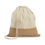 92919-SABLON. Sacola tipo mochila 100% algodão (160 g/m²)