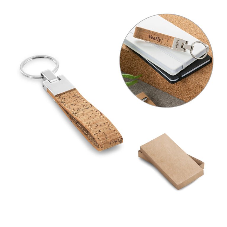 93145-CORKS. Chaveiro em cortiça e metal
