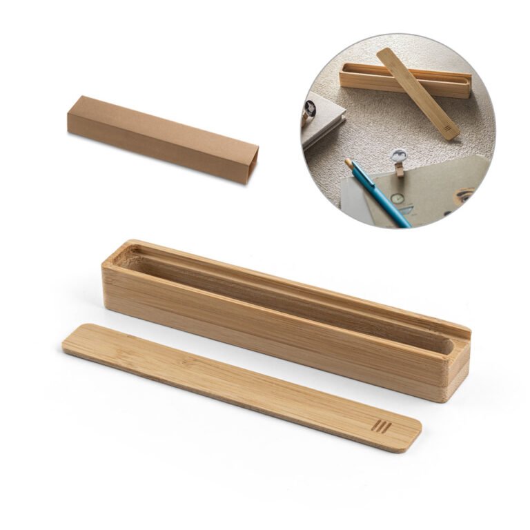93584-BAMBOX. Estojo em bambu natural para 1 esferográfica