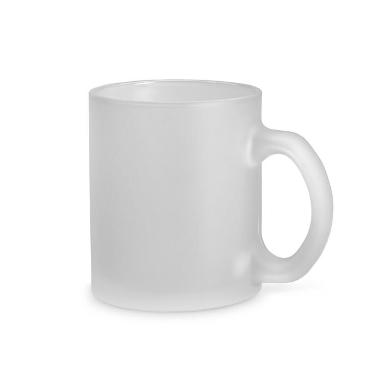 93804-KENNY II. Caneca em vidro com efeito fosco 340 mL