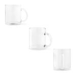 94318-CARMO. Caneca em vidro para sublimação 350 mL