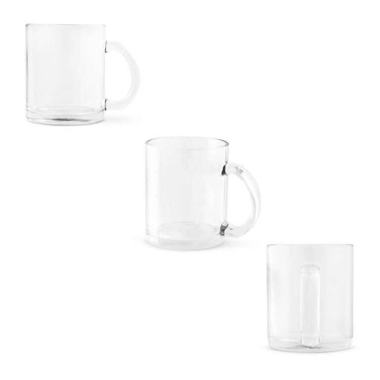94318-CARMO. Caneca em vidro para sublimação 350 mL