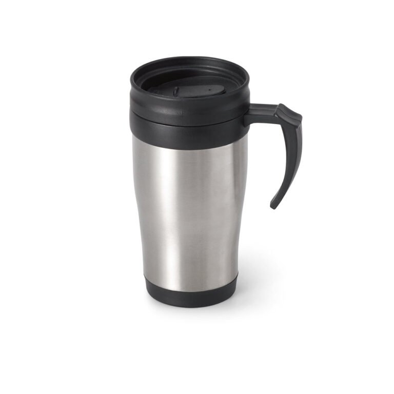 94608-NOAH. Caneca para viagem em aço inox e PP 420 mL