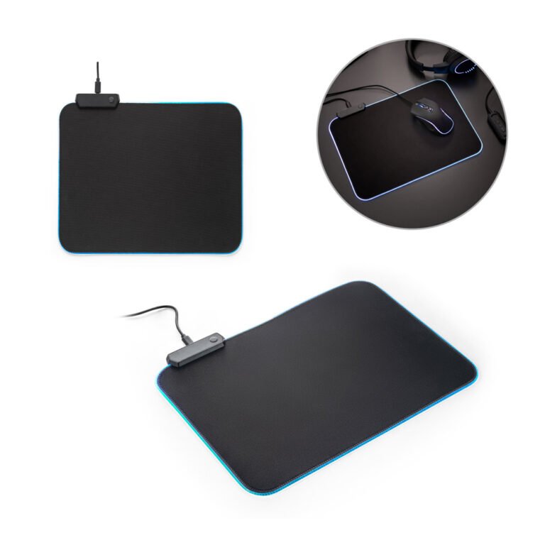 97134-THORNE MOUSEPAD RGB. Tapete para jogos em poliéster com base antiderrapante em borracha