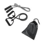 98086-BRADY. Kit fitness composto por elástico e corda de pular